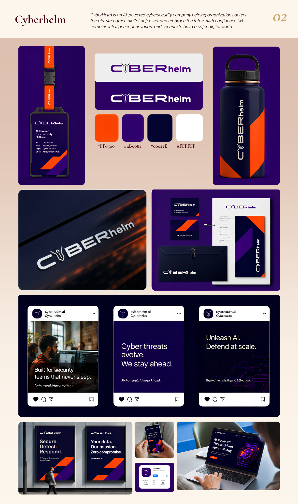 CyberHelm — Cybersecurity brand world