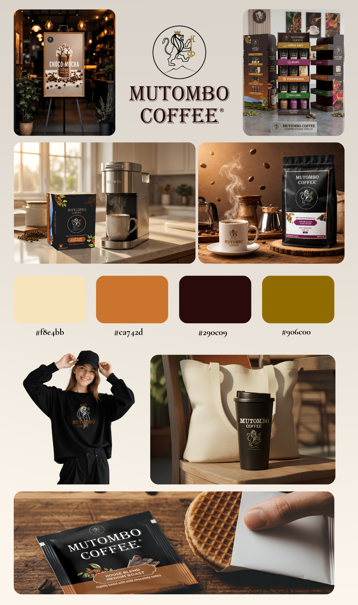 Mutombo Coffee branded applications